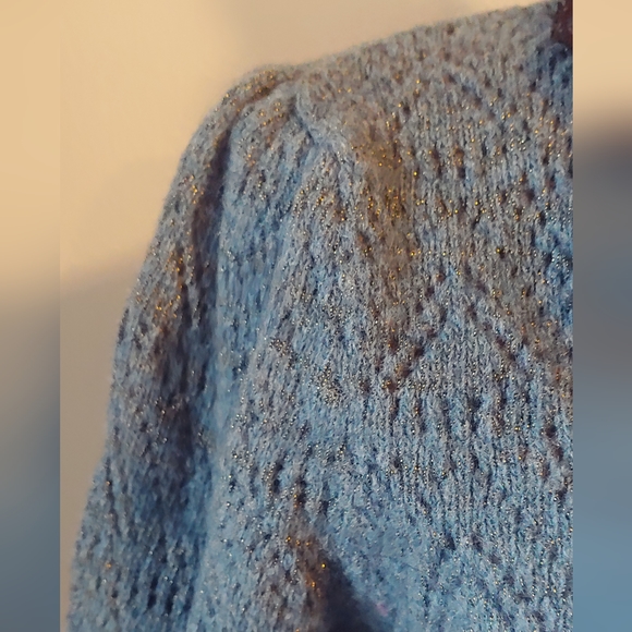 Whistles Wool Blend Cardigan Sweater w Lace Trim & Ribbon Tie Front Sz 4 - Picture 5 of 14